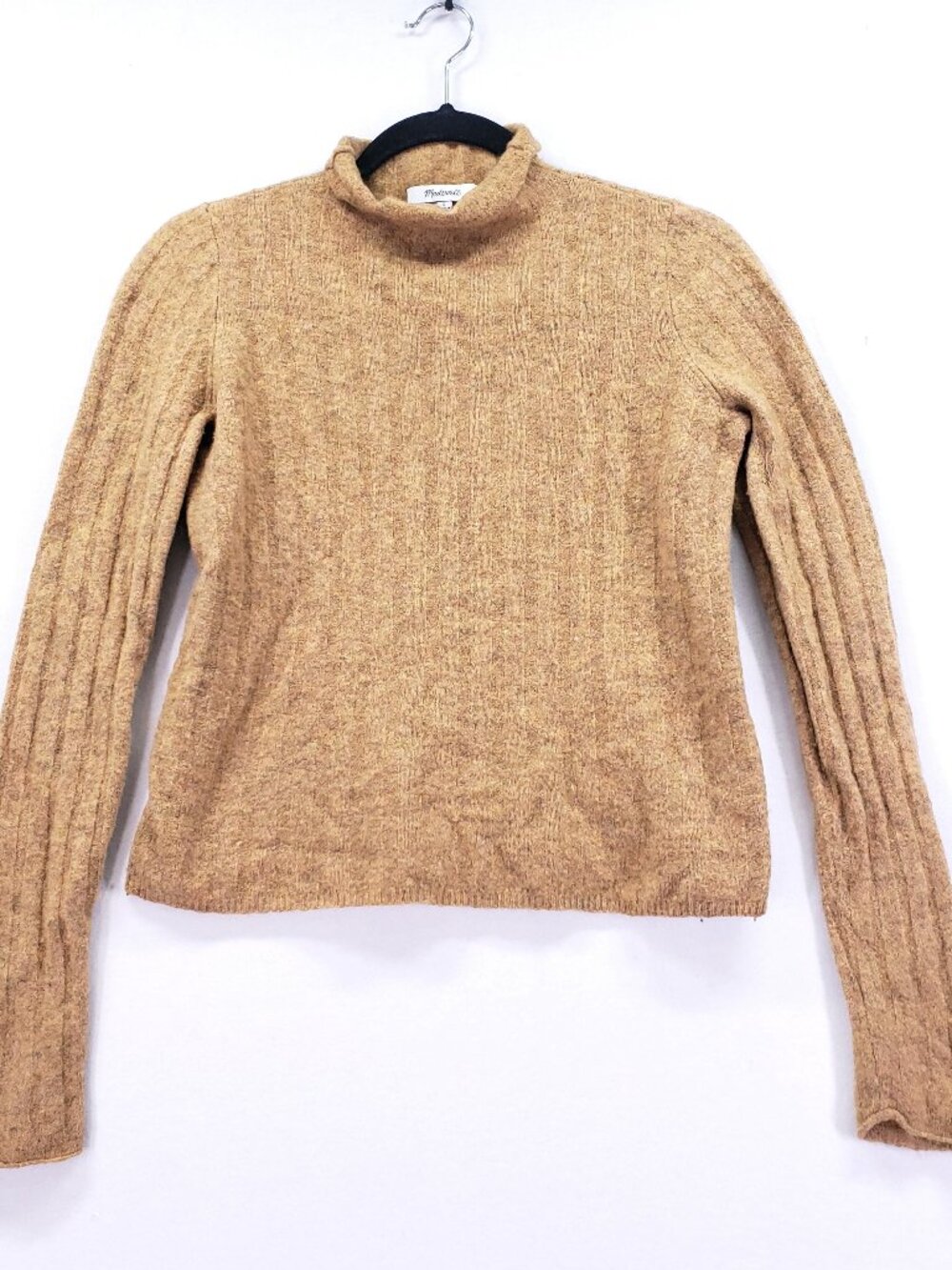 Madewell Brown Sweater Size Small Merino Wool Alpaca Blend Long Sleeve Mock Neck